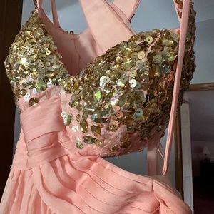 Pink & Gold Formal Dress